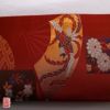 良品 正絹 袋帯 赤・朱地に花柄 フォーマル用_画像6