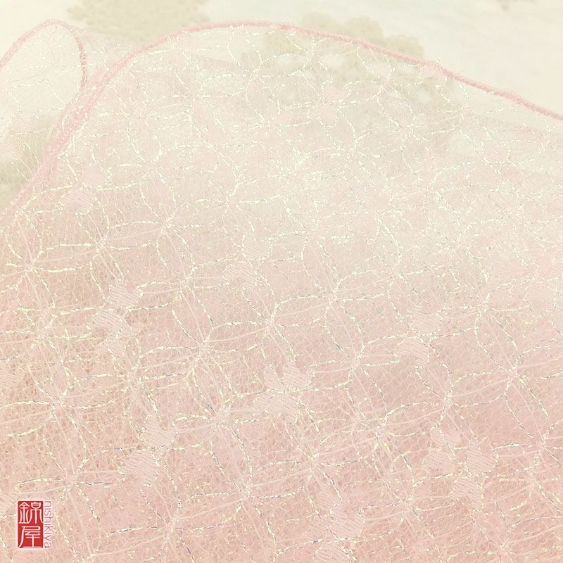 【新品】女性用 兵児帯 ピンク地に幾何学柄・抽象柄_画像5