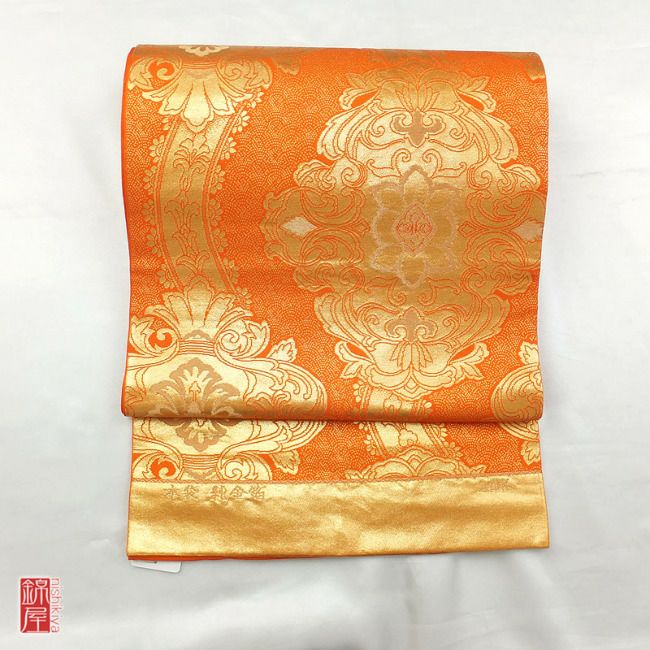 正絹袋帯 六通柄 本袋 純金箔 24k | 六通柄 古着着物、リサイクル 
