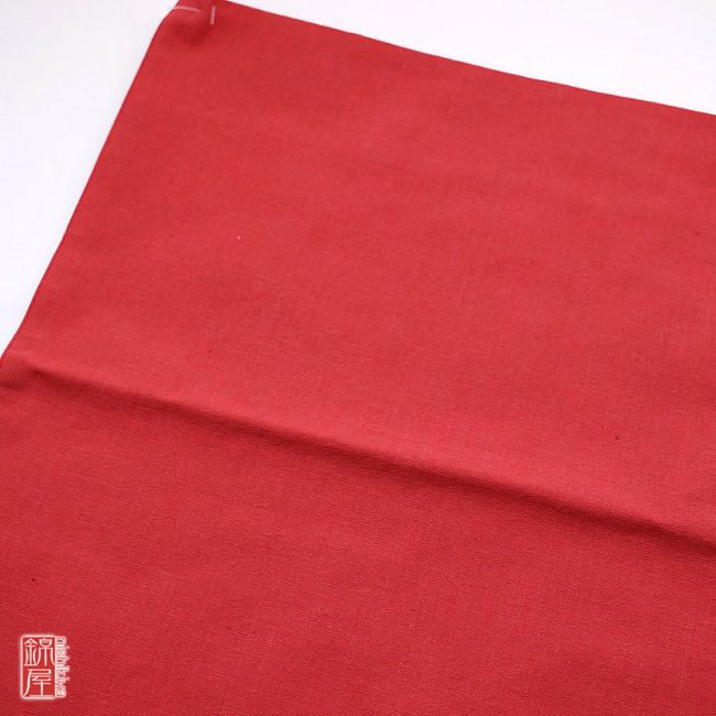 花瓶敷き　良品 赤・朱地に花柄・縞柄・線柄_画像2