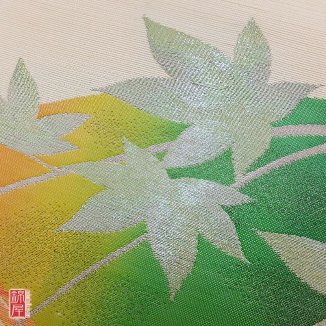 正絹　紬　名古屋帯　太鼓柄_画像3