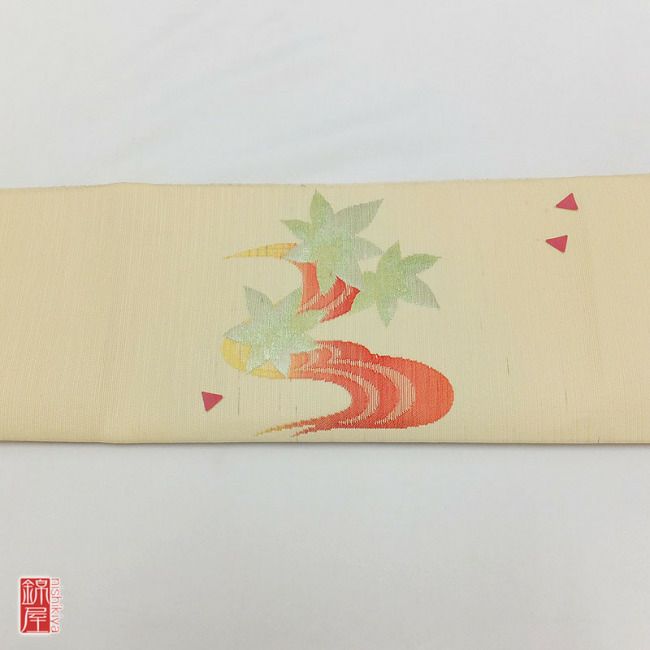 正絹　紬　名古屋帯　太鼓柄_画像6