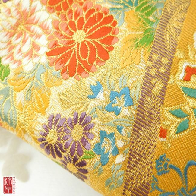 正絹　反物　袋帯　六通柄　本金箔つづれ　西陣織証紙付き　美品_画像8