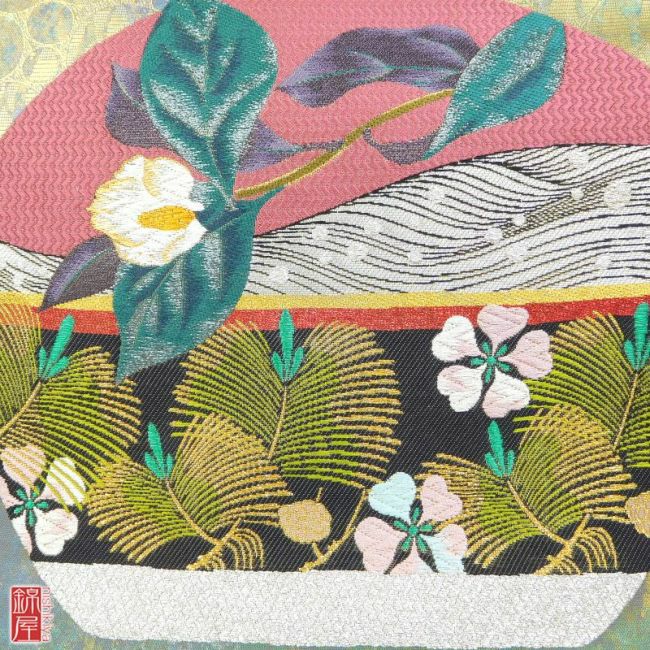 正絹　反物　袋帯　六通柄　西陣織　泥七宝　美品_画像2