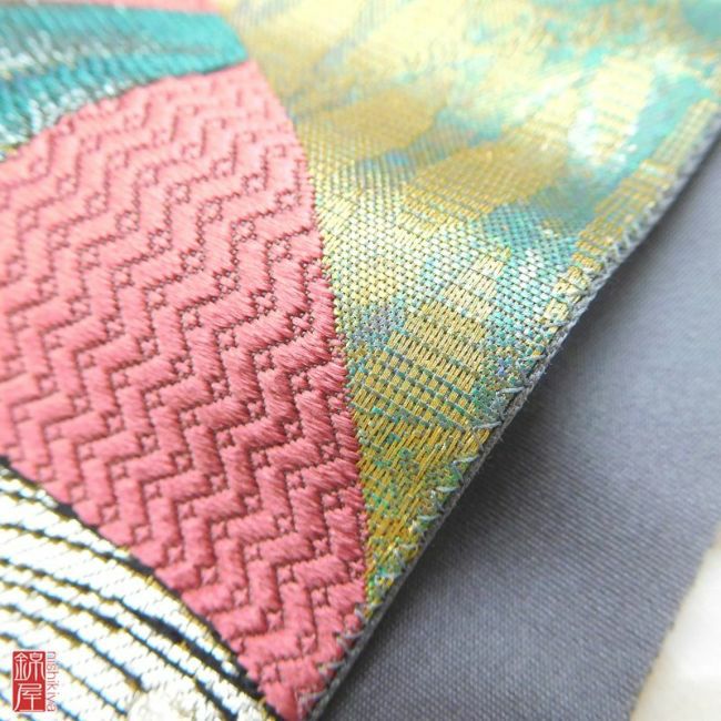 正絹　反物　袋帯　六通柄　西陣織　泥七宝　美品_画像5