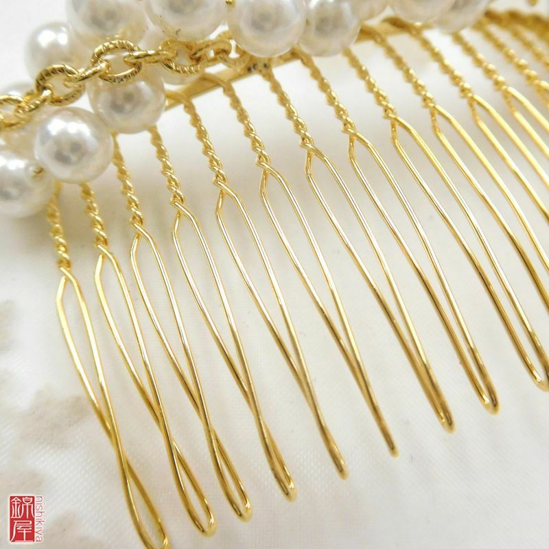 髪飾り(コーム) 新品 金・銀地に柄その他_画像3