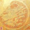 袋帯 「青銅箔」 引箔 六通柄 正絹 良品_画像4