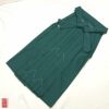 女性用 袴 紐下87.5cm 化繊 美品 緑・うぐいす色地に無地_画像1