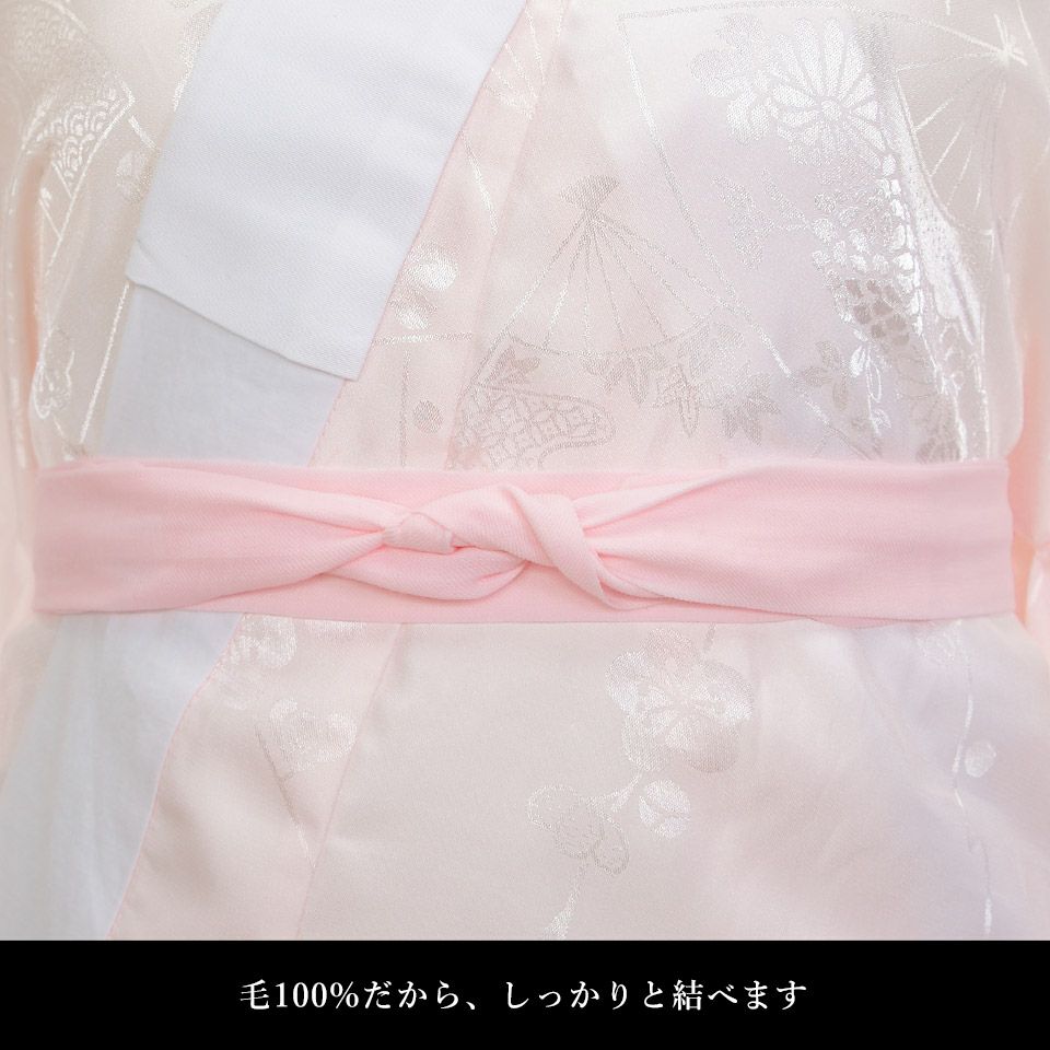 腰ひも 本モスリン すべりにくい 毛100% 腰紐 3本セット_画像13