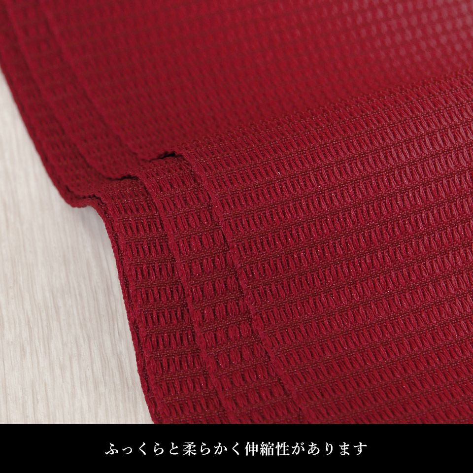 帯 半幅帯 はちす織 エンジ ぼかし 袴下帯 浴衣帯 洗える_画像4