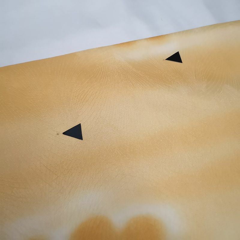 化繊小紋 橙色地に雲柄_画像9