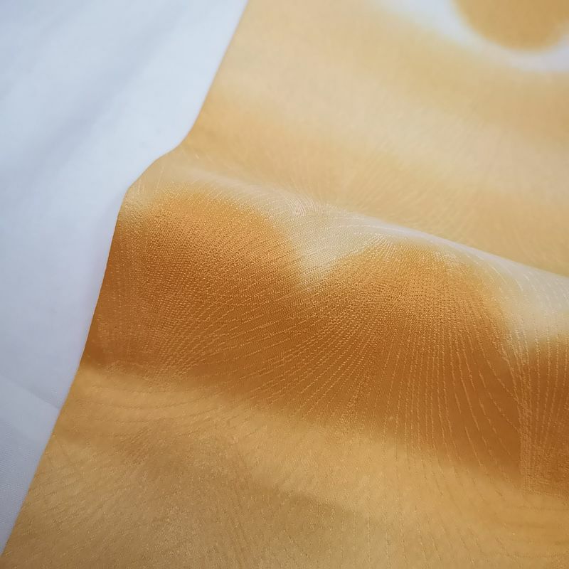 化繊小紋 橙色地に雲柄_画像11