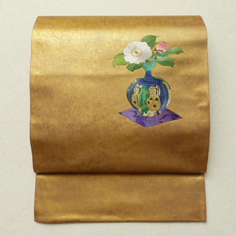 袋帯 太鼓柄 刺繍 美品 フォーマル用 正絹 古典柄 金・銀_画像1