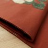 名古屋帯 刺繍 太鼓柄 正絹 花柄 名古屋仕立て 小豆・エンジ_画像15