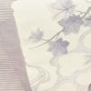 名古屋帯 太鼓柄 正絹 木の葉・植物柄 通し仕立て 紫・藤色_画像2