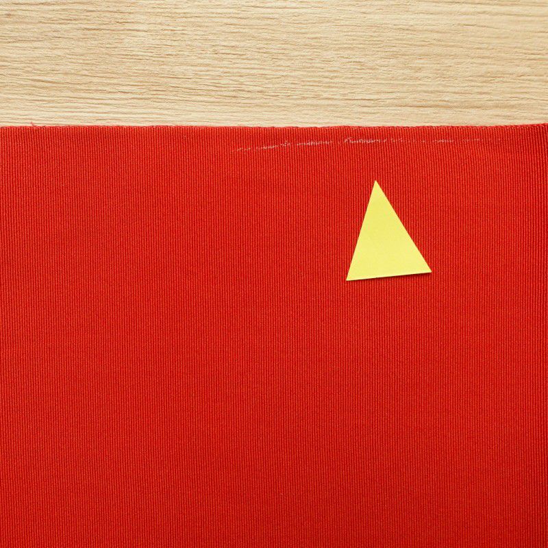 名古屋帯 六通柄 正絹 幾何学柄・抽象柄 名古屋仕立て 赤・朱_画像10