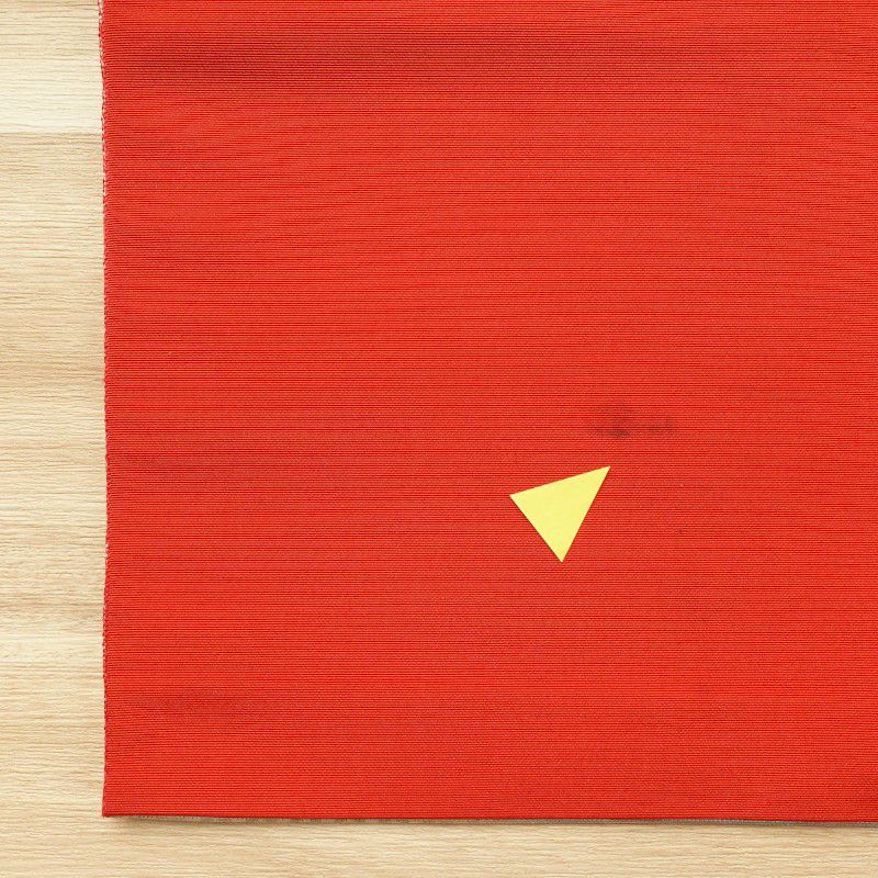 名古屋帯 六通柄 正絹 幾何学柄・抽象柄 名古屋仕立て 赤・朱_画像11