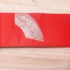 八寸名古屋帯 正絹 花柄 松葉仕立て 赤・朱_画像6