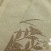 訪問着 縮緬 一つ紋 銀箔 刺繍 落款入り 共八掛 正絹 木の葉・植物柄 袷 緑・うぐいす色_画像16