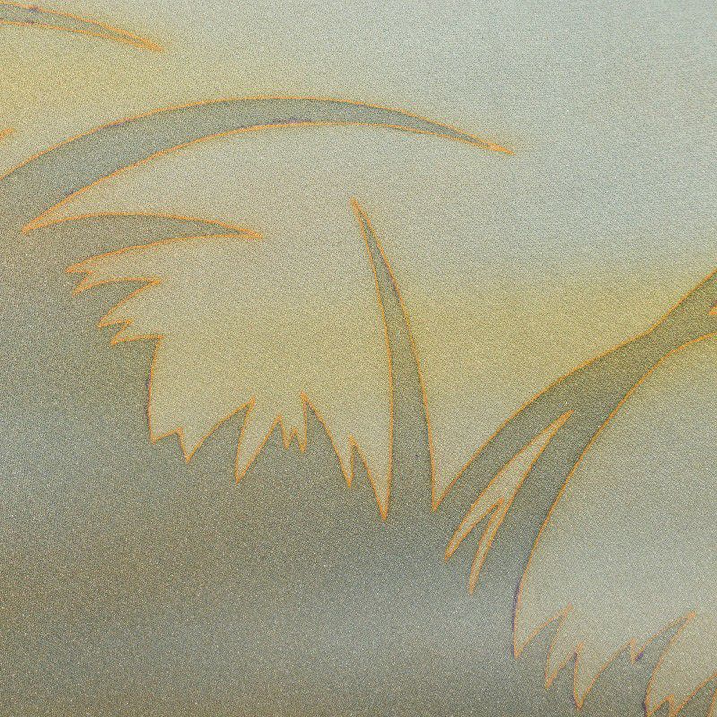 訪問着 正絹 木の葉・植物柄 袷 茶_画像6