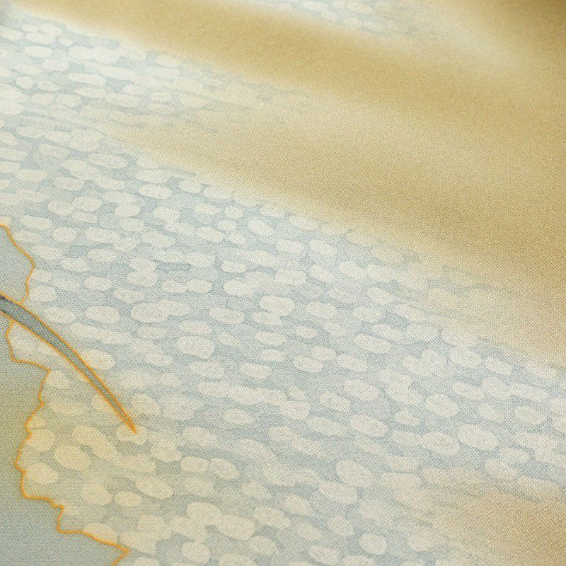 訪問着 正絹 木の葉・植物柄 袷 茶_画像8