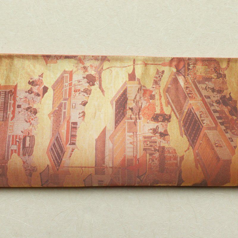 袋帯 六通柄 良品 フォーマル用 正絹 風景柄 金・銀_画像15