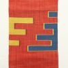 名古屋帯 太鼓柄 良品 正絹 幾何学柄・抽象柄 松葉仕立て 赤・朱_画像8