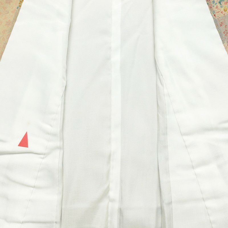 小紋 縮緬 正絹 幾何学柄・抽象柄 袷仕立て ベージュ_画像25