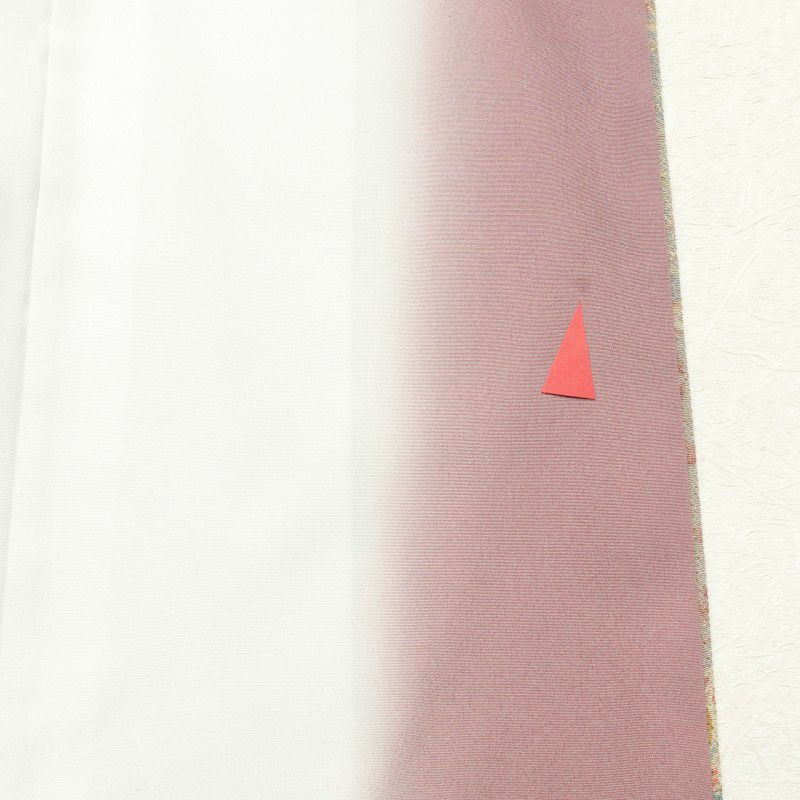 小紋 縮緬 正絹 幾何学柄・抽象柄 袷仕立て ベージュ_画像33