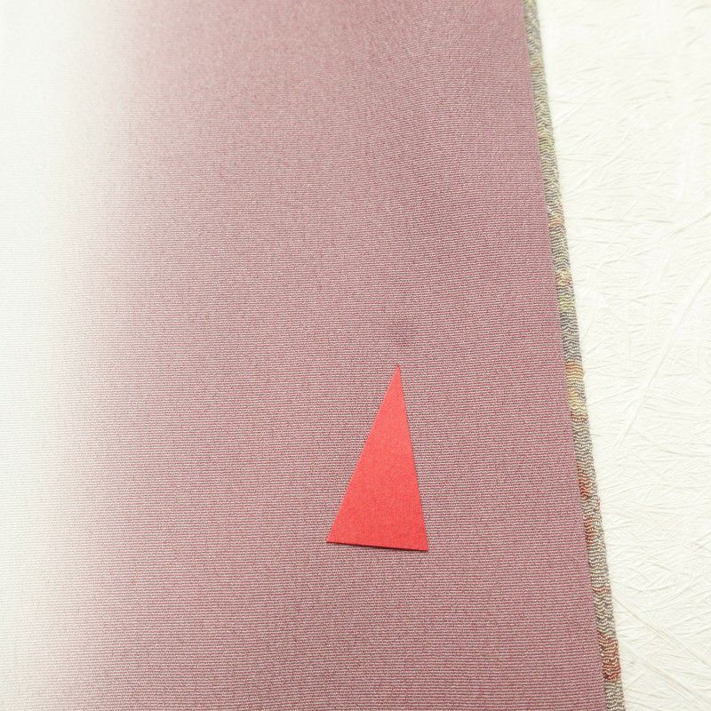 小紋 縮緬 正絹 幾何学柄・抽象柄 袷仕立て ベージュ_画像34