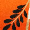 名古屋帯 太鼓柄 正絹 木の葉・植物柄 名古屋仕立て 橙_画像7