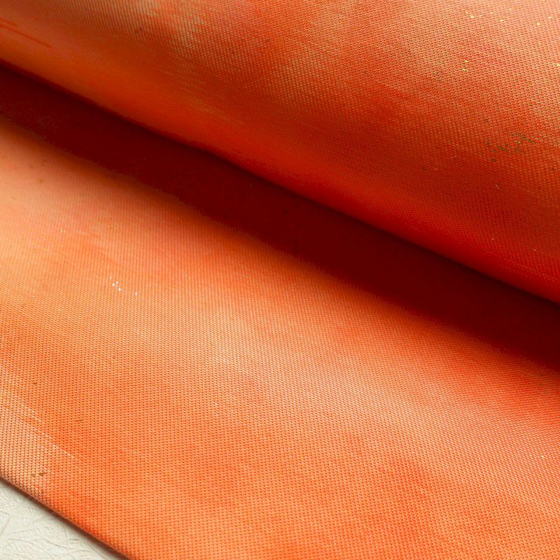 名古屋帯 太鼓柄 良品 正絹 花柄 名古屋仕立て 橙_画像8