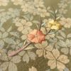 訪問着 美品 正絹 刺繍 花柄 袷仕立て 茶_画像6