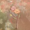 訪問着 美品 正絹 刺繍 花柄 袷仕立て 茶_画像18