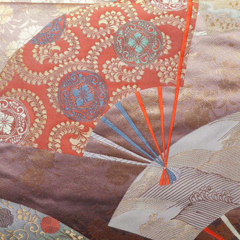 袋帯 六通柄 フォーマル用 正絹 古典柄 紫・藤色_画像2