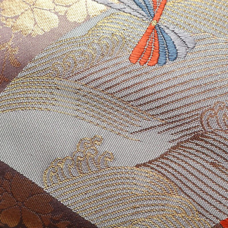 袋帯 六通柄 フォーマル用 正絹 古典柄 紫・藤色_画像7