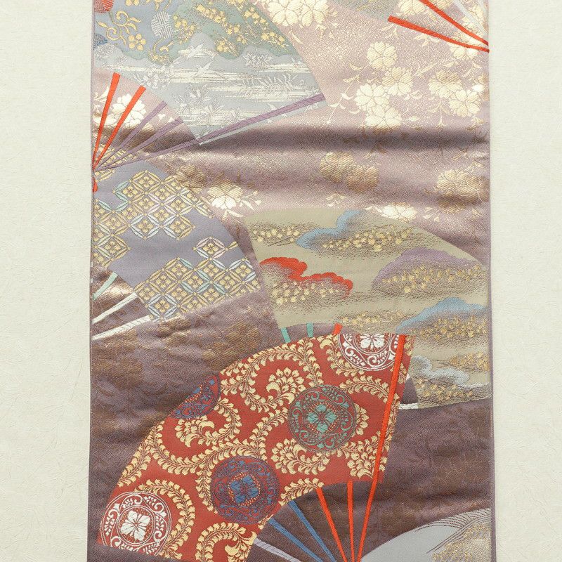 袋帯 六通柄 フォーマル用 正絹 古典柄 紫・藤色_画像10