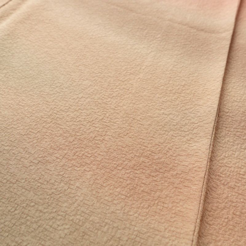 付け下げ 正絹 一つ紋付き 無地 袷仕立て ピンク_画像5