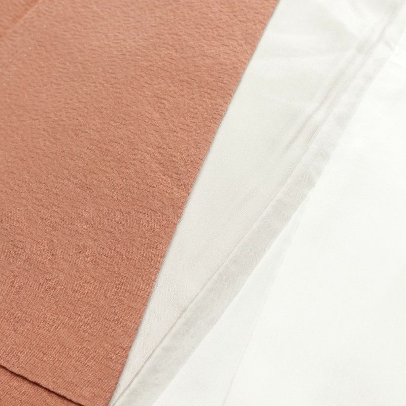 付け下げ 正絹 一つ紋付き 無地 袷仕立て ピンク_画像26