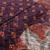 付け下げ しつけ糸付き 正絹 古典柄 袷仕立て 紫・藤色_画像10