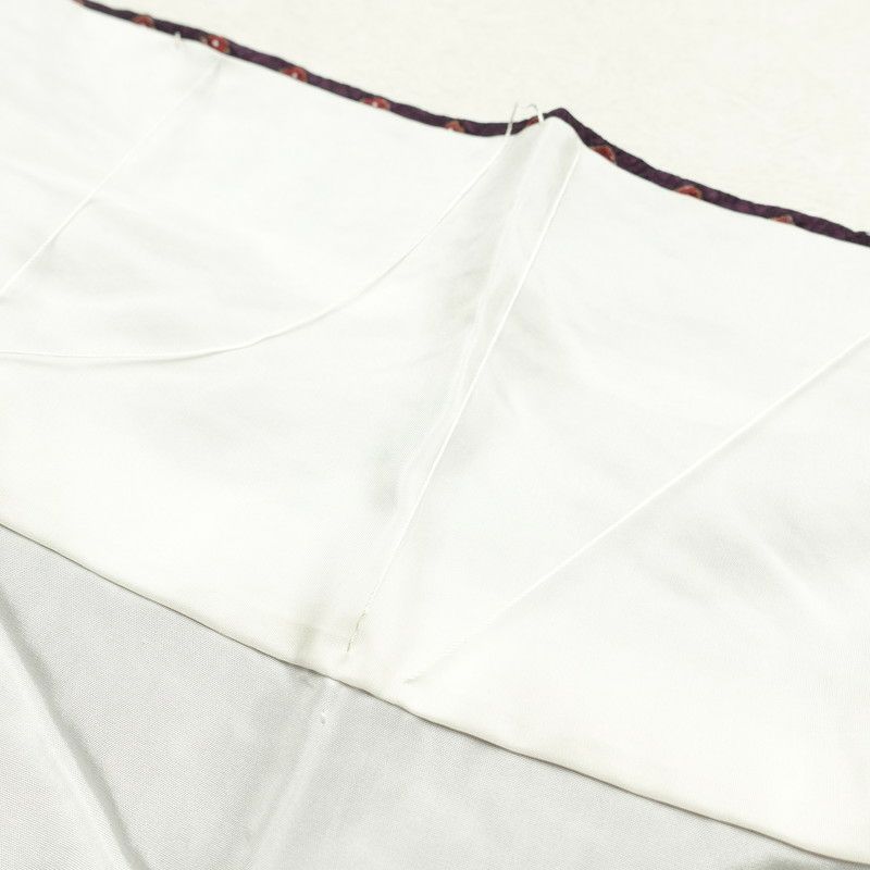 付け下げ しつけ糸付き 正絹 古典柄 袷仕立て 紫・藤色_画像29