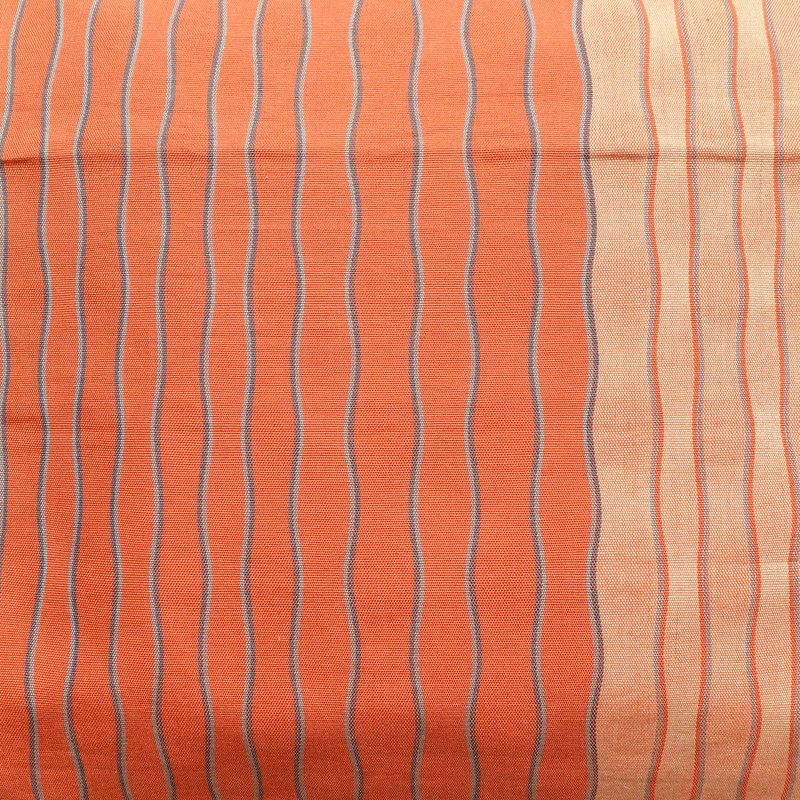 帯反物 証紙あり 一般用 混紡 縞柄・線柄 橙_画像2