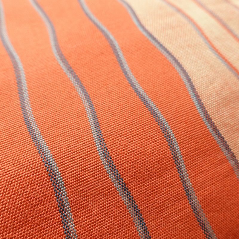 帯反物 証紙あり 一般用 混紡 縞柄・線柄 橙_画像6