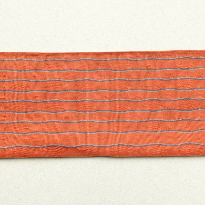帯反物 証紙あり 一般用 混紡 縞柄・線柄 橙_画像15