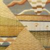 夏用袋帯 太鼓柄 良品 一般用 正絹 幾何学柄・抽象柄 黄・黄土色_画像2