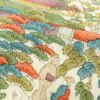 小紋 美品 ちりめん 正絹 風景柄 袷仕立て 多色使い_画像6