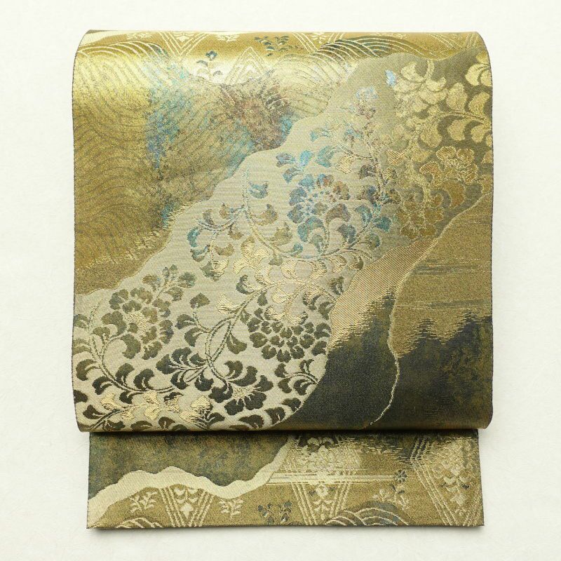 袋帯 六通柄 良品 フォーマル用 正絹 古典柄 金・銀_画像1
