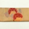 袋帯 紬 太鼓柄 良品 一般用 正絹 花柄 ベージュ_画像16