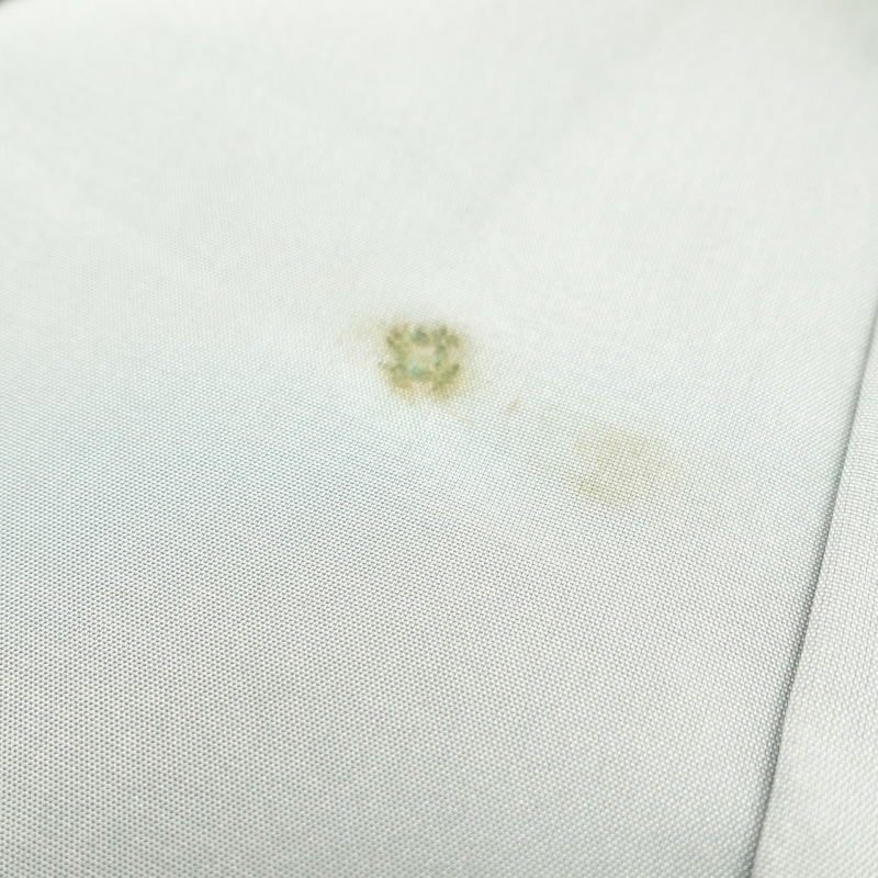 大島紬 良品 証紙なし しつけ糸付き 正絹 やまと謹製 幾何学柄・抽象柄 袷仕立て グレー_画像25