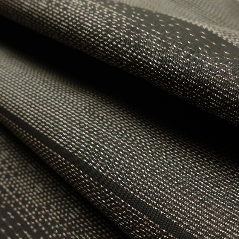 大島紬 良品 証紙なし しつけ糸付き 正絹 やまと謹製 幾何学柄・抽象柄 袷仕立て グレー_画像29